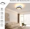 ZMH LED Deckenleuchte Schlafzimmer Deckenlampe - 3000K Warmweiß Schlafzimmerlampe 15W Modern Acryl Wohnzimmerlampe Rund Schwarz Design Deckenbeleuchtung für Wohnzimmer Esszimmer Küche Flur Bild 3