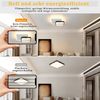 ZMH LED Deckenleuchte Schlafzimmer Deckenlampe - 3000K Warmweiß Schlafzimmerlampe 15W Modern Acryl Wohnzimmerlampe Rund Schwarz Design Deckenbeleuchtung für Wohnzimmer Esszimmer Küche Flur Bild 2