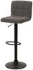 2er-Set Barhocker HWC-G87, Tresenhocker Barstuhl, höhenverstellbar drehbar, Stoff Boucle (450g/m²) FSC® ~ dunkelgrau Bild 5