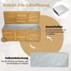 182L Gartenbox aus Holz auf Rollen mit Wasserfester Innentasche & Griff 127 x 50 x 45 cm Bild 4