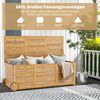 182L Gartenbox aus Holz auf Rollen mit Wasserfester Innentasche & Griff 127 x 50 x 45 cm Bild 3