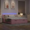 vidaXL Ottoman-Bett mit Matratzen & LEDs Rosa 160x200 cm Samt 3312904 Bild 3