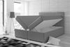 Boxspringbett CARIN Kunstleder Weiss 200x200 cm Bild 2