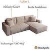Beautysofa Ecksofa PARYS L, Polstersofa aus Cordstoff, mit Schlaffunktion Bild 4