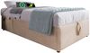 Polsterbett 90×200 cm aus Leinen-Stoff mit USB-C-Anschluss und Stauraum, natur Bild 5