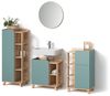 Livinity® Badmöbel-Set Marano, Blau-Grau/Sonoma, 4 Teile, (4-St) Bild 4