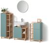 Livinity® Badmöbel-Set Marano, Blau-Grau/Sonoma, 4 Teile, (4-St) Bild 5