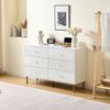 Kommode Weiß 120x40x78 cm mit 6 Schubladen, moderner Stauraum für Schlafzimmer Wohnzimmer Flur Bild 2