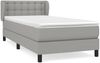 vidaXL Boxspringbett mit Matratze Hellgrau 80x200 cm Stoff, Härtegrad: H2 [3126517] Bild 2