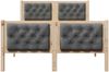vidaXL Bettrahmen Dunkelgrau 135 x 190 cm Massives Kiefernholz 878410 Bild 5