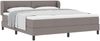 vidaXL Boxspringbett mit Kopfteil Taupe 180 x 200 cm Stoff 3340042 Bild 2