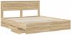 vidaXL Bettrahmen Sonoma-Eiche 200 x 200 cm Ingenieurs Holz 3409824 Bild 5