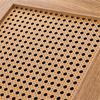 Wohnregal in Rattan-Optik mit 2 Türen, 2 Schubladen und 6 Fächer | ca. 75 x 167,5 x 35 cm | modernes Wohnzimmer-Regal aus Metall und MDF-Holz | stehend Bild 3