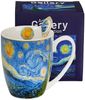 DUO ART GALLERY Klassischer Becher 360 ml mit Löffel STARRY NIGHT inspired by Van Gogh New Bone China Porzellan Bild 2