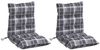 vidaXL Niedriglehner-Auflagen 2 Stk. Grau Karomuster Oxford-Gewebe 377713 Bild 3