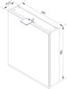 Fackelmann LIMA LED Spiegelschrank 60 cm, Weiß/Braun Bild 2