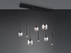 Pendelleuchte MATARO 8-flammig Metall mit Glasschirmen Chrom, Breite 118cm Bild 3