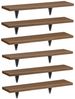 Maclean Wandregal MC-331, 6-tlg, Wandregal 43 cm Satz von 6 Stück Nussbaum Bild 5