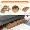 Haustiertreppe mit 4 Stufen Tragbare Kletterleiter Sichere Hunderampe 62,5 x 38 x 49 cm Braun Bild 3