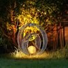 LED Solarleuchte, Erdspieß, Kugel, crackle-Glas, H 42 cm Bild 4