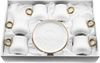 Mulex 12 Teiliges Set Mokkatassen mit Untertasse aus Porzellan Mokkaservice 100 ml Weiß/Gold Bild 4