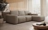 Selsey 'Carnos' Ecksofa mit Schlaffunktion, Ballkissen, Chenillebezug, Hellbraun, rechtsseitig Bild 2
