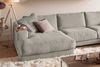 KAWOLA Sofa MADELINE Wohnlandschaft U-Form Cord steingrau Longchair links 86 x 224 x 425 cm Bild 4