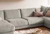 KAWOLA Sofa MADELINE Wohnlandschaft U-Form Cord steingrau Longchair links 86 x 224 x 425 cm Bild 5