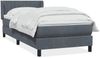 vidaXL Boxspringbett mit Matratze Dunkelgrau 80x220 cm Samt 3318304 Bild 2