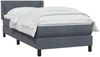 vidaXL Boxspringbett mit Matratze Dunkelgrau 80x220 cm Samt 3318304 Bild 3