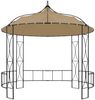 vidaXL Pavillon 300x290 cm Taupe Rund 315227 Bild 2