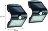 LED Solar Wandleuchten 2er SET Außenleuchte Hausbeleuchtung Schwarz 14,5x9,6cm Bild 2