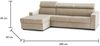 Dmora Sofa mit Halbinsel Akela, Ecksofa mit linker Chaiselongue aus Stoff, Standardarmlehnen, 100 % Made in Italy, 280 x 95 x 85 cm, Beige Bild 3