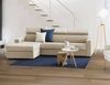 Dmora Sofa mit Halbinsel Akela, Ecksofa mit linker Chaiselongue aus Stoff, Standardarmlehnen, 100 % Made in Italy, 280 x 95 x 85 cm, Beige Bild 2