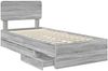 vidaXL Bettrahmen mit Kopfteil Graues Sonoma 90 x 190 cm Holzwerkstoff 3412232 Bild 5