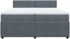 vidaXL Boxspringbett mit Matratze Dunkelgrau 200x200 cm Samt 3287825 Bild 4