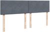 vidaXL Boxspringbett mit Matratze Dunkelgrau 200x200 cm Samt 3287825 Bild 5