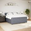 vidaXL Boxspringbett mit Matratze Dunkelgrau 200x200 cm Samt 3287825 Bild 3