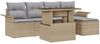 vidaXL Gartensofa-set mit Kissen 6 pcs Beige Poly-Rattan 3348266 Bild 2