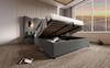 Polsterbett 160×200 cm mit hydraulischem Bettkasten, USB-C & Leselampe, Grau, ohne Matratze Bild 5