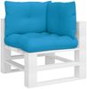 vidaXL Palettenkissen 3-tlg. Blau Stoff Bild 3