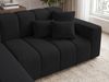 GRAINGOLD Ecksofa L-Form Nork, Wohnzimmer Ecksofa, Couch L-Form, Velour-Stoff, Schwarz, Links Bild 5