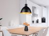 Pendelleuchte TELME Metall Lampenschirm Schwarz Gold, Ø 30cm Bild 5