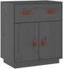 Sideboard Grau 65,5 x 40 x 75 cm Massivholz Kiefer [820129] Bild 2