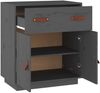 Sideboard Grau 65,5 x 40 x 75 cm Massivholz Kiefer [820129] Bild 4