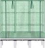 vidaXL Hochbeet mit Gewächshaus-Aufsatz Rattan-Optik 120x40x140 cm 4015848 Bild 4