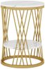 Tribesigns Beistelltisch Couchtisch, rund, 2 Ebenen, Marmoroptik, modern, Ø45 cm x 60 cm Bild 5