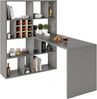 Fortuna - Bücherregal, Büroregal, Raumteiler mit 12 Fächern, asymmetrische Aufteilung, grau Bild 3