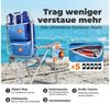 HOMECALL Klappstuhl Strandstuhl Leicht Klappbar Camping, 5-fach verstellbare Rückenlehne (Bis150KG Aluminiumrahmen, groBe Kuhitasche und Aufbewahrungstasche, 2 St), Seitentaschen, Kopfstütze, Schultergurten, Handtuchhalter Bild 3