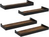 LuxusKollektion Küchenorganizer-Set Rustikales Wandregal-Set mit 4 Stück, Schweberegal Bild 5